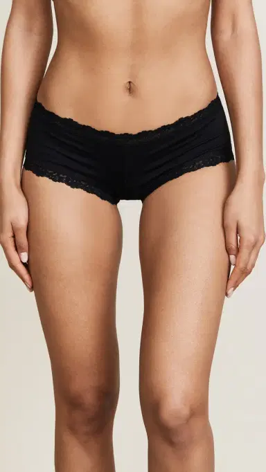 Hanky Panky Cotton with a Conscience Boy Shorts Black S | Thumbnail 2