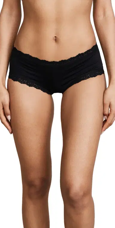 Hanky Panky Cotton with a Conscience Boy Shorts Black S | Thumbnail 1