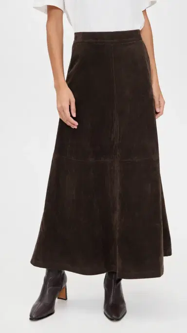 Joe's Jeans The Tavi Vegan Suede Skirt Dark Chocolate | Thumbnail 3