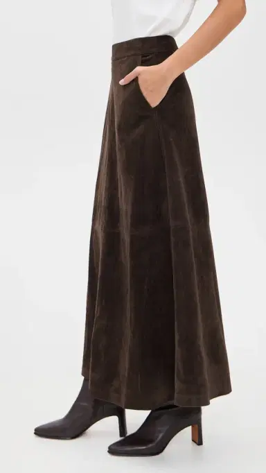 Joe's Jeans The Tavi Vegan Suede Skirt Dark Chocolate | Thumbnail 5