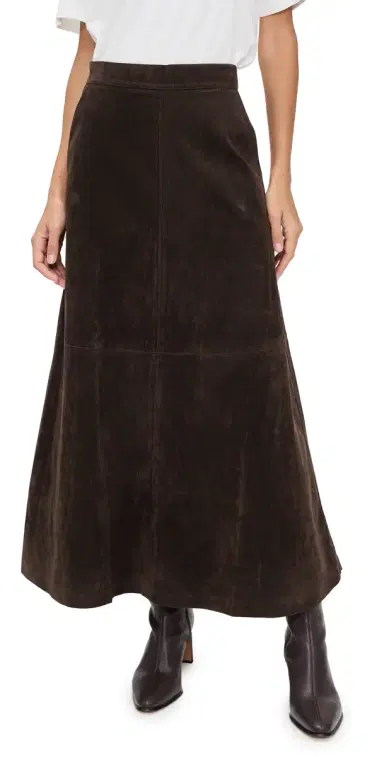 Joe's Jeans The Tavi Vegan Suede Skirt Dark Chocolate | Thumbnail 1