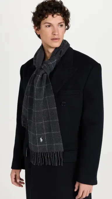Polo Ralph Lauren Reversible Windowpane Scarf | Thumbnail 3
