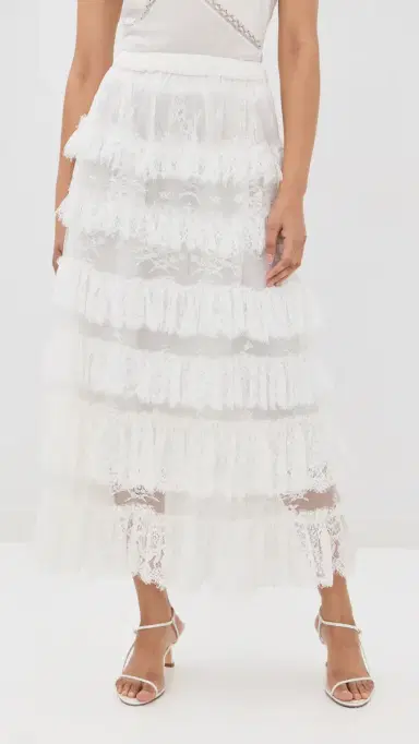 Sea Holden Lace Maxi Skirt White | Thumbnail 3