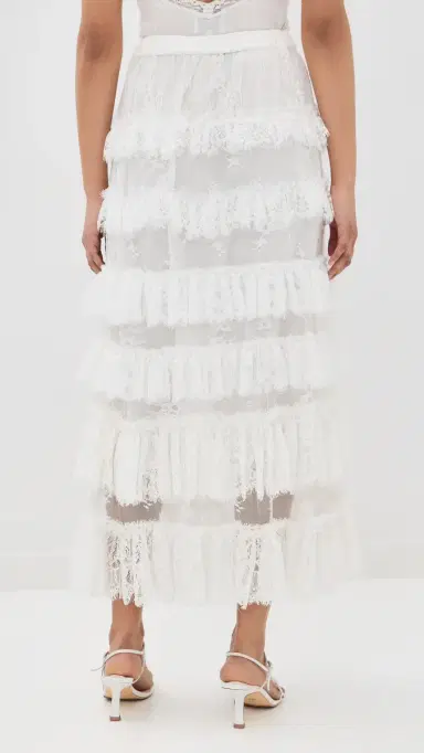 Sea Holden Lace Maxi Skirt White | Thumbnail 4