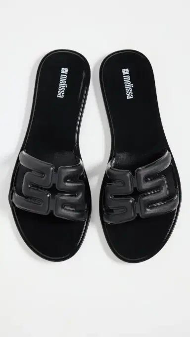 Melissa M Jelly Slides Black | Thumbnail 5
