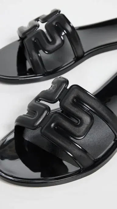 Melissa M Jelly Slides Black | Thumbnail 6