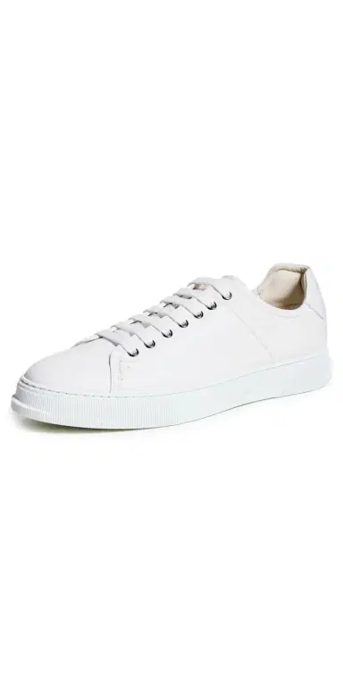 Ferragamo Clayton Leather Sneakers Bianco Ottico 9 | Thumbnail 1