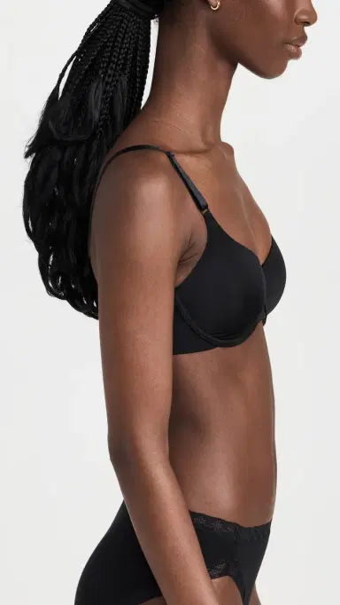 Natori Liquid Full Fit Contour Underwire Bra Black 36D | Thumbnail 4
