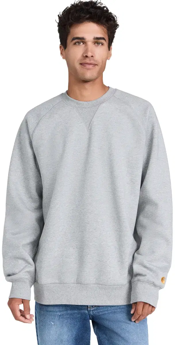 Carhartt WIP Chase Crewneck weatshirt Grey Heather/Gold