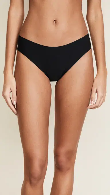 Commando Butter Mid Rise Thong Black | Thumbnail 2