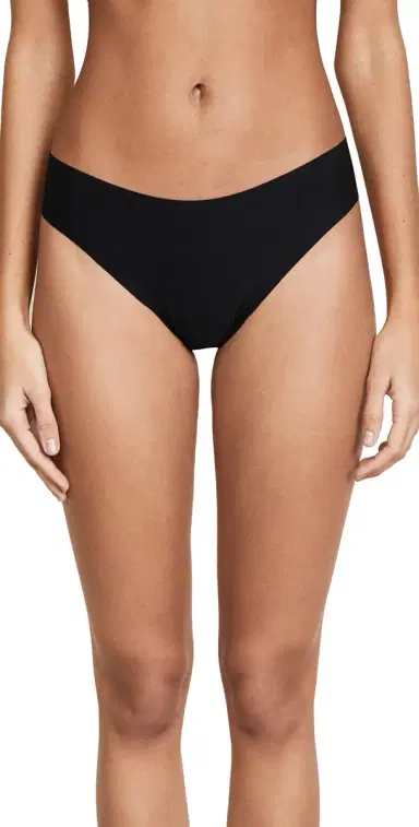 Commando Butter Mid Rise Thong Black | Thumbnail 1
