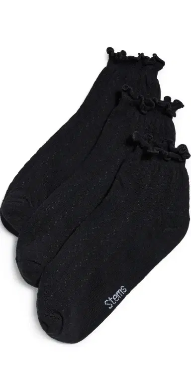 Stems Pointelle Mid Crew Socks 3 Pack | Thumbnail 1 Stems Pointelle Mid Crew Socks 3 Pack | Thumbnail 1