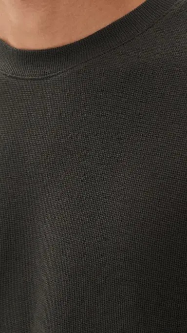 NN07 Clive Waffle Knit Tee Dark Army | Thumbnail 6 NN07 Clive Waffle Knit Tee Dark Army | Thumbnail 6