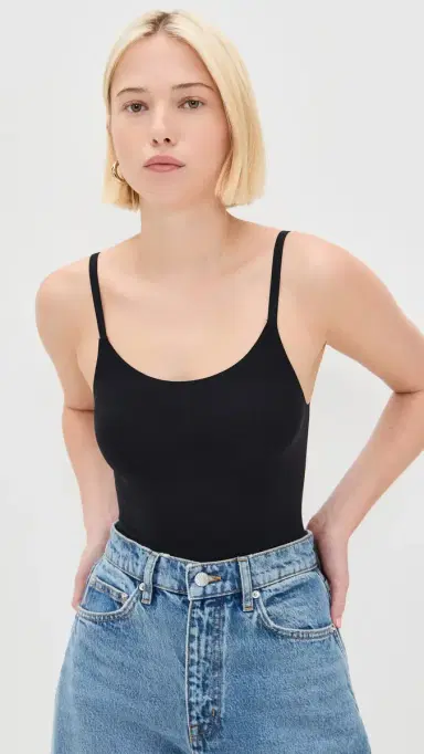 Commando Ballet Cami Thong Bodysuit Black One Size | Thumbnail 2