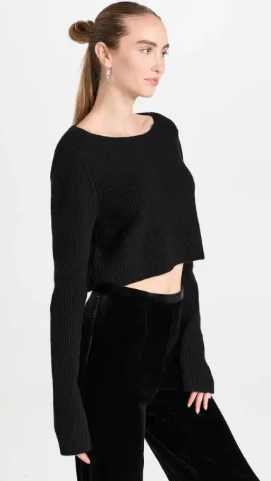 Le Kasha Cannes Cashmere Cropped Sweater | Thumbnail 4 Le Kasha Cannes Cashmere Cropped Sweater | Thumbnail 4