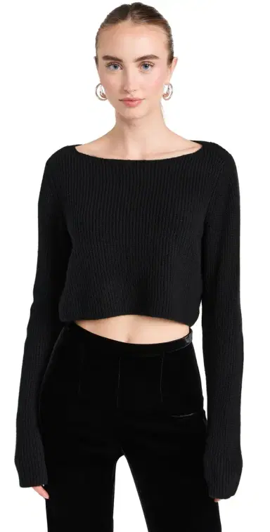 Le Kasha Cannes Cashmere Cropped Sweater | Thumbnail 1 Le Kasha Cannes Cashmere Cropped Sweater | Thumbnail 1