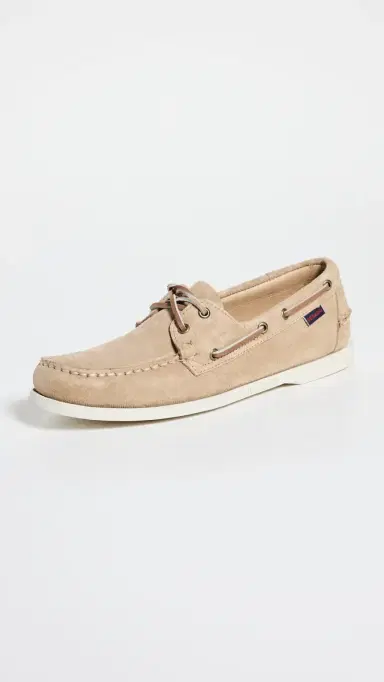 Sebago Portland Flesh Out Suede Boat Shoes Beige Camel - Beige Taffy | Thumbnail 2