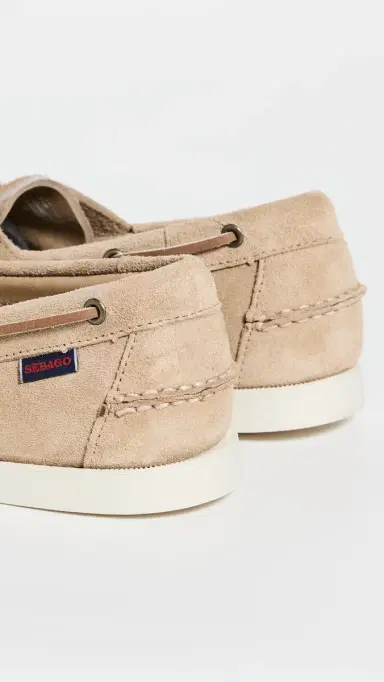 Sebago Portland Flesh Out Suede Boat Shoes Beige Camel - Beige Taffy | Thumbnail 3