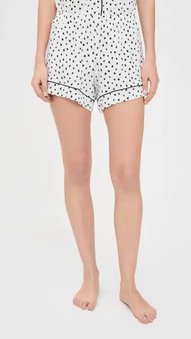 Eberjey Gisele Printed Short Pajama Set Heart To Heart Black/Black | Thumbnail 5 Eberjey Gisele Printed Short Pajama Set Heart To Heart Black/Black | Thumbnail 5