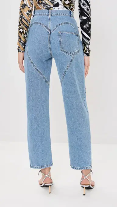 AREA Crystal Heart Jeans Light Blue | Thumbnail 3 AREA Crystal Heart Jeans Light Blue | Thumbnail 3