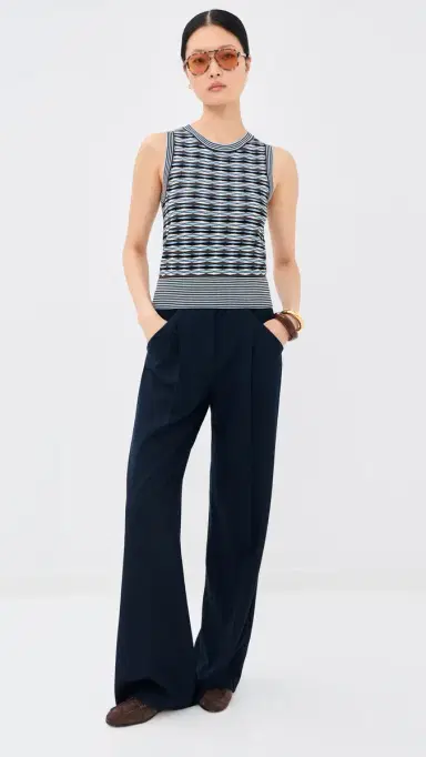 Veronica Beard Cropped Jerrel Knit Tank Blue Jay Multi | Thumbnail 5 Veronica Beard Cropped Jerrel Knit Tank Blue Jay Multi | Thumbnail 5