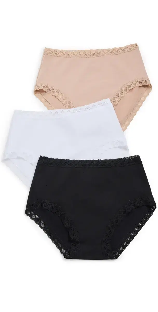 Bliss Full Briefs 3 Pack Black/Cafe/White