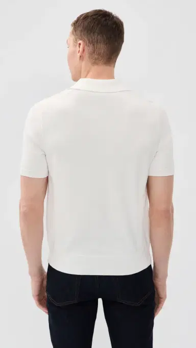 Polo Ralph Lauren Cotton Sweater Polo Deckwash White w/ Navy PP | Thumbnail 3 Polo Ralph Lauren Cotton Sweater Polo Deckwash White w/ Navy PP | Thumbnail 3