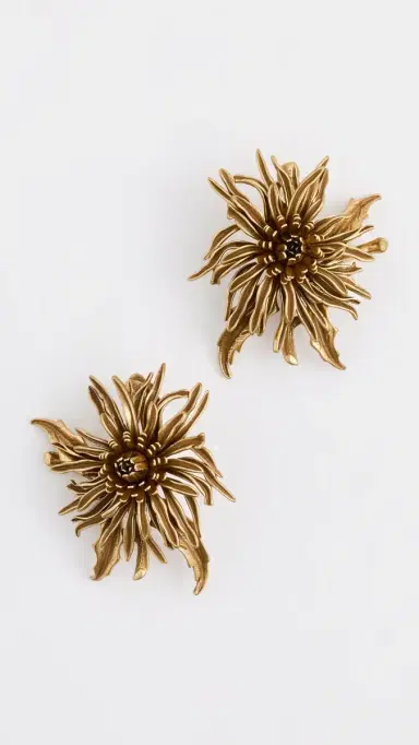 Cult Gaia Octavia Earrings Antique Brass One Size | Thumbnail 2