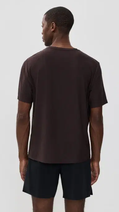 Beyond Yoga Always Beyond Crew Tee 2.0 Dark Chocolate Heather | Thumbnail 3