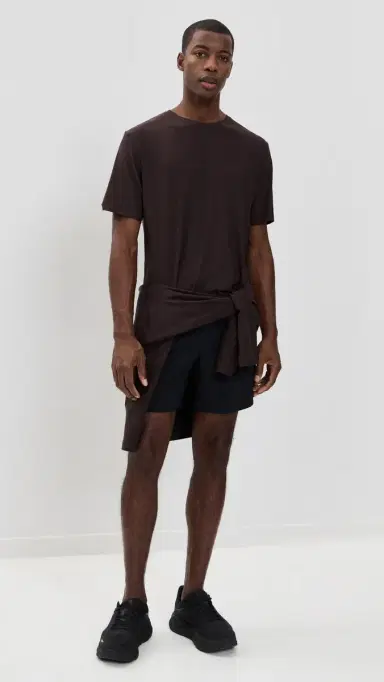 Beyond Yoga Always Beyond Crew Tee 2.0 Dark Chocolate Heather | Thumbnail 5