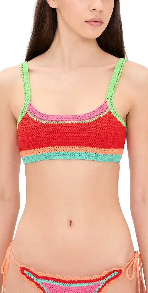 Beach Riot ilana Bikini Top Aqua Haze Crochet