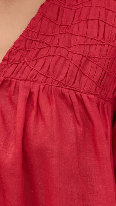 Sea Imogen Solid Short Sleeve Top Red | Thumbnail 6 Sea Imogen Solid Short Sleeve Top Red | Thumbnail 6