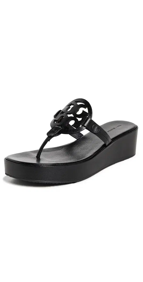 Tory Burch Miller Wedge Sandals Perfect Black