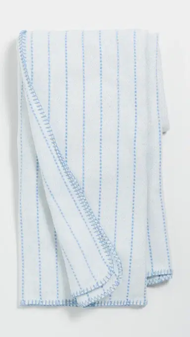 Weezie Herringbone Throw Blanket Sky One Size | Thumbnail 2