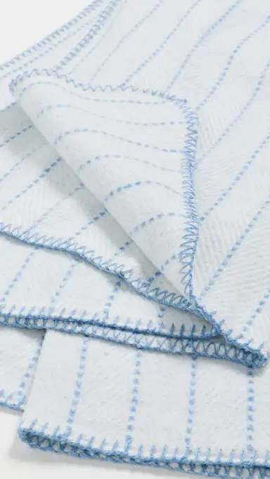 Weezie Herringbone Throw Blanket Sky One Size | Thumbnail 4