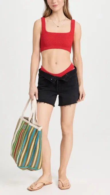Hunza G Coverage Xandra Bikini Set Red One Size | Thumbnail 5 Hunza G Coverage Xandra Bikini Set Red One Size | Thumbnail 5