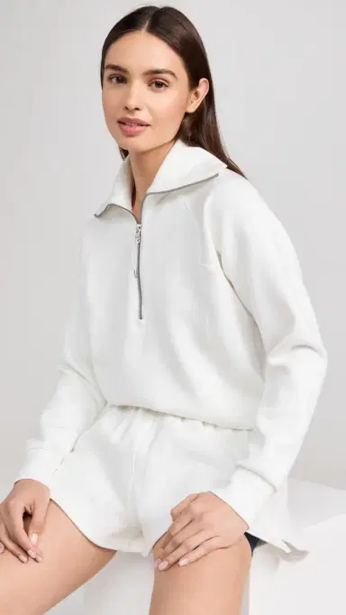 Spanx AirEssentials Half Zip Sweatshirt Powder L | Thumbnail 2