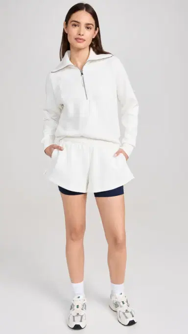 Spanx AirEssentials Half Zip Sweatshirt Powder L | Thumbnail 5