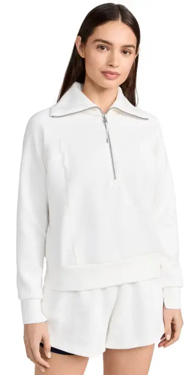 Spanx AirEssentials Half Zip Sweatshirt Powder L | Thumbnail 1