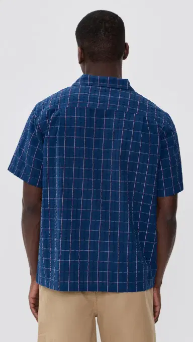 McTavish Holiday Collar Shirt Blue Multi M | Thumbnail 3