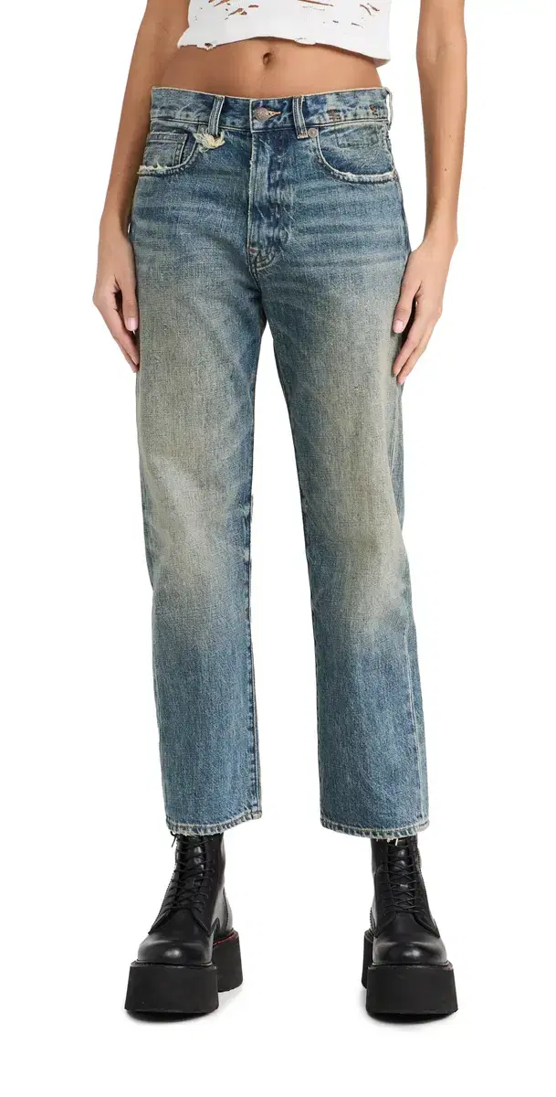 R13 Boyfriend Jeans Clinton Blue