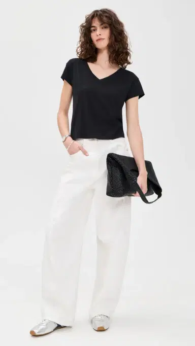 Z Supply Modern V Neck Tee Black | Thumbnail 5