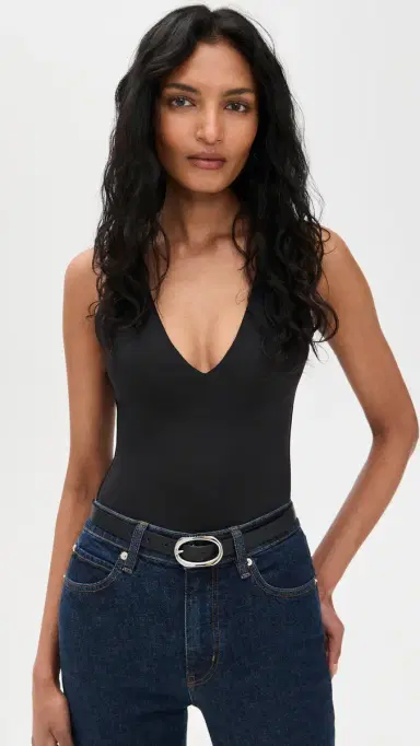 Good American Scuba Deep V Thong Bodysuit Black001 | Thumbnail 2 Good American Scuba Deep V Thong Bodysuit Black001 | Thumbnail 2