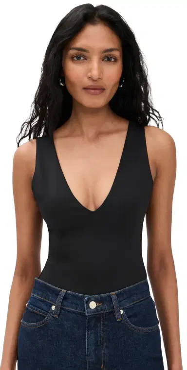Good American Scuba Deep V Thong Bodysuit Black001 | Thumbnail 1 Good American Scuba Deep V Thong Bodysuit Black001 | Thumbnail 1