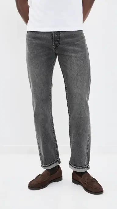 Levi's 501 Relaxed Jeans Black Ash Selvedge 38 | Thumbnail 2