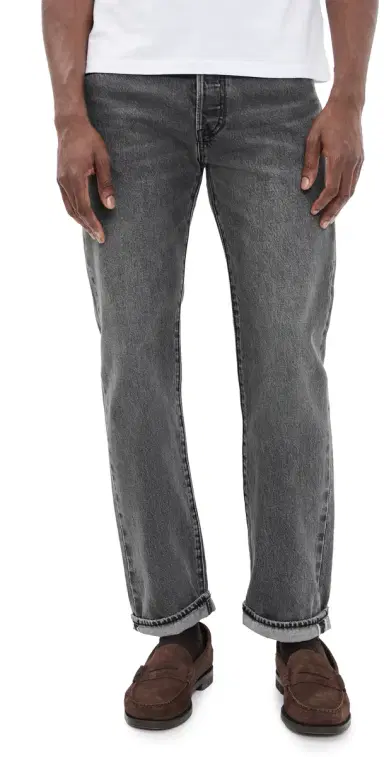 Levi's 501 Relaxed Jeans Black Ash Selvedge 38 | Thumbnail 1