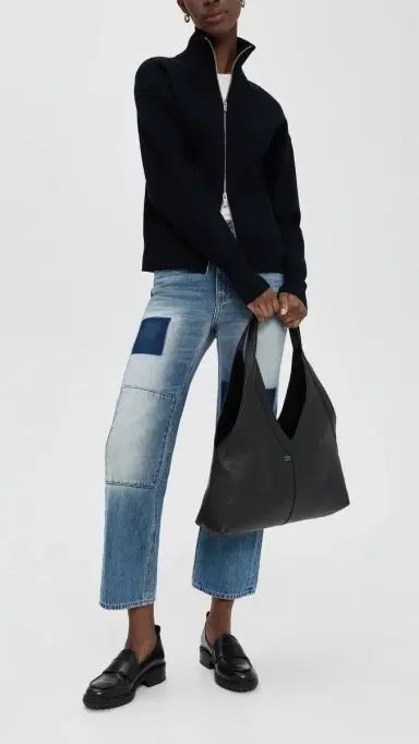 Veronica Beard Jean Dylan Ankle High Rise Straight Jeans Time Lapse | Thumbnail 5 Veronica Beard Jean Dylan Ankle High Rise Straight Jeans Time Lapse | Thumbnail 5