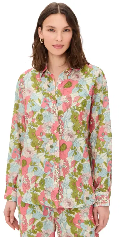 Birds of Paradis Emilia Oversized Button Down Shirt Tarsila Bloom | Thumbnail 1 Birds of Paradis Emilia Oversized Button Down Shirt Tarsila Bloom | Thumbnail 1