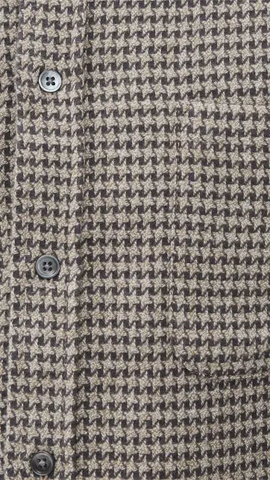 Portuguese Flannel Abstract Pied Poule Button Down Shirt Charcoal | Thumbnail 6 Portuguese Flannel Abstract Pied Poule Button Down Shirt Charcoal | Thumbnail 6