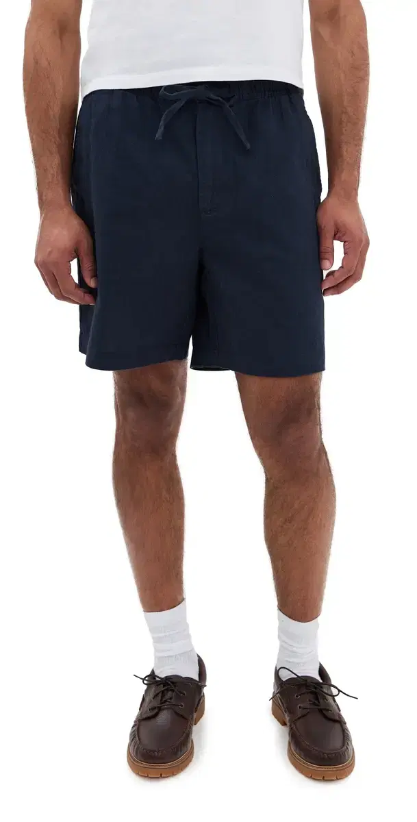 Barbour Cotton Linen Relaxed horts 7 Navy